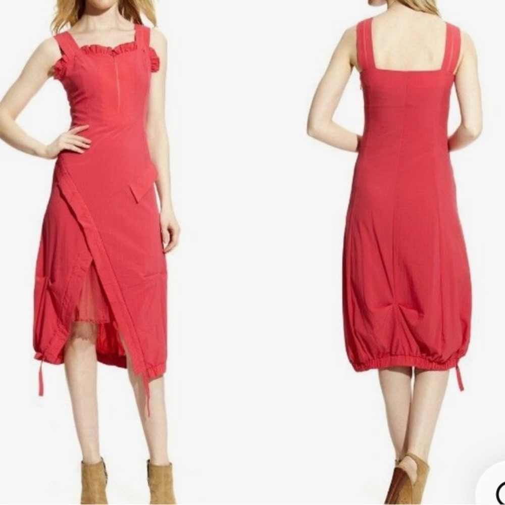 Dzhavael Couture Coral Pink Dress in size Medium